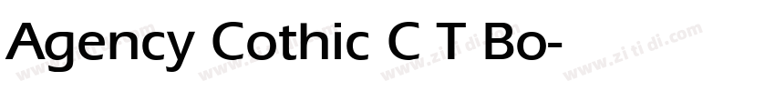 Agency Cothic C T Bo字体转换